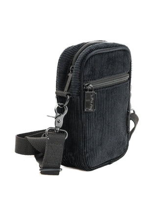 Fydelity Small Crossbody Shoulder Bag - Cord Black