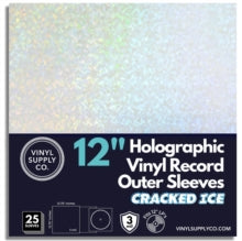 Vinyl Supply Co. Holographic 12" Vinyl Record Outer Sleeves - Cracked Ice - 3 Mil - 25 Sleeves