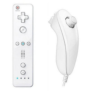 Nintendo Wii Console w/4 Controllers, 4 Nunchucks, & 2 Steering Wheel Attachments (w/Wii Sports)