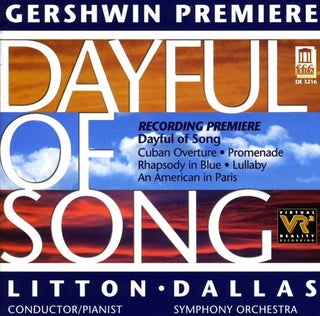 the album cover for Dallas Symphony Orchestra - Dayful of Song / Rhapsody in Blue / Promenade