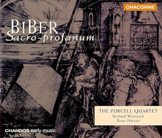 the album cover for Biber / Purcell Quartet / Wistreich / Harvey - Sacro-Profanum