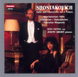 the album cover for Seta Tanyel - Russian Music for Two Pianos / Various