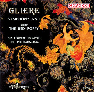 the album cover for Sir Edward Downes - Symphony 1 / Red Poppy Ballet Suite