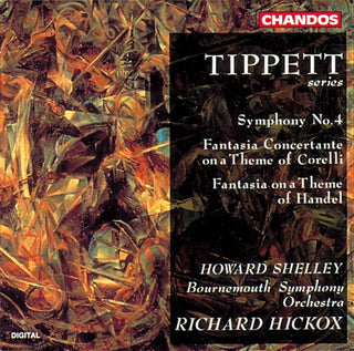 the album cover for Howard Shelley - Symphony 4 / Fantasi on a Theme By Handel