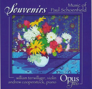 the album cover for Opus Two - Souvenirs: Music of Paul Schoenfield