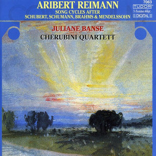 the album cover for A. Reimann - Song Cycles After Schubert Schumann Brahms