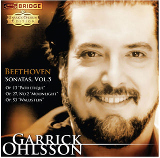 the album cover for GARRICK OHLSSON - Sonatas 5