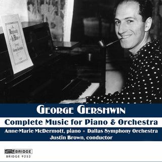 the album cover for George Gershwin - Complete Music for Piano & Orchestra