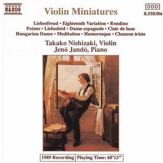the album cover for TAKAKO NISHIZAKI - Violin Miniatures