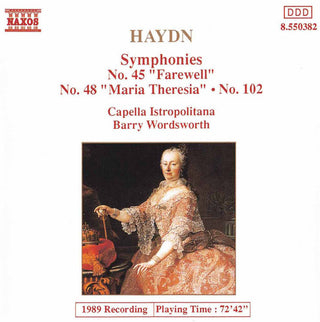 the album cover for BARRY WORDSWORTH - Symphonies 45, 48 & 102
