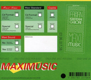 the album cover for Fabian Kallerdahl - Maxi Music