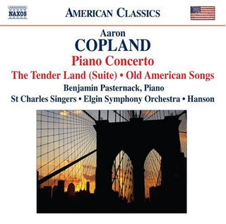 the album cover for Robert Hanson - Piano Concerto / Tender Land / Old American Songs