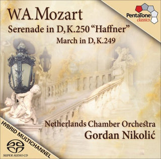 the album cover for Gordan Nikoli? - Serenade in D KV 250 Haffner March in D KV 249