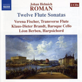 the album cover for J.H. ROMAN - Twelve Flute Sonatas