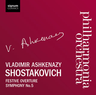 the album cover for VLADIMIR ASHKENAZY - Festive Overture Op 96 / Sym 5 in D Major Op 47