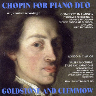 the album cover for Goldstone - Chopin for Piano Duo