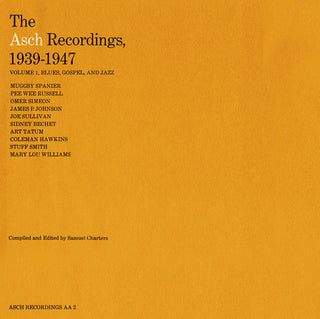 the album cover for Asch Recordings - Asch 1939-1947 1: Blues / Various