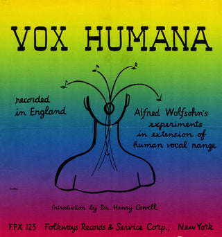 the album cover for Vox Humana Alfred Wolfsohns Experiments In Exten - Vox Humana / Various