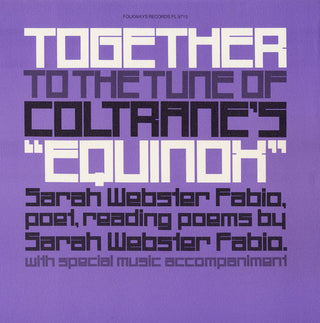 the album cover for Sarah Fabio Webster - Together to the Tune of Coltrane's Equinox