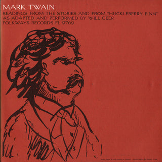 the album cover for Will Geer - Mark Twain: Readings Huckleberry Finn