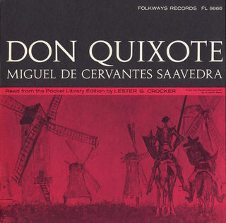 the album cover for Lester G. Crocker - Don Quixote: By Miguel de Cervantes Saavedra