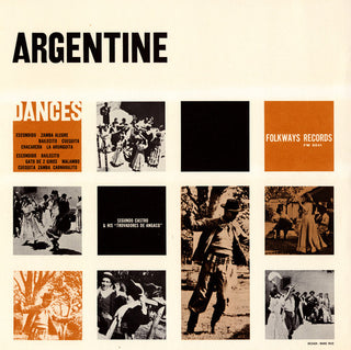 the album cover for Segundo Castro - Folk Dances and Dance Songs of Argentina