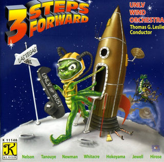 the album cover for University Of Nevada, Las Vegas Wind Orchestra - 3 Steps Formard