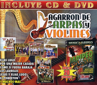 the album cover for Los Hermanos Rubio/Los Hermanos Gaspar - Agarron De Arpas Y Violines