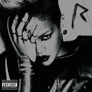 the album cover for Rihanna - Rated R