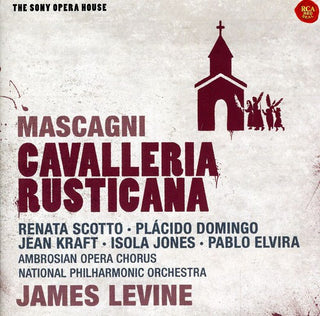 the album cover for Domingo / Scotto / National Phil Orch / Levine - Cavalleria Rusticana
