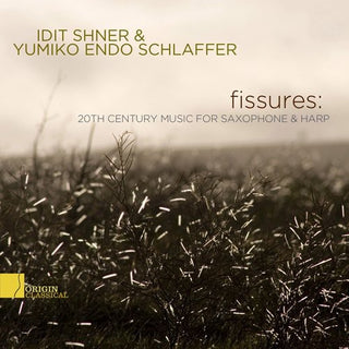 the album cover for Yumiko Endo Schlaffer - Fissures: 20th Century Music for Saxophone & Harp