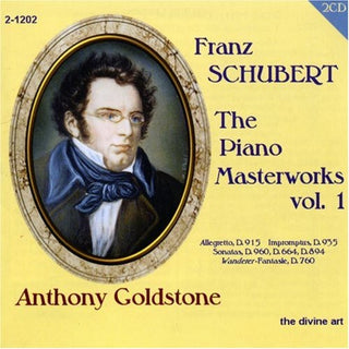 the album cover for Anthony Goldstone - Schubert, R. : Piano Masterworks Vol. 1