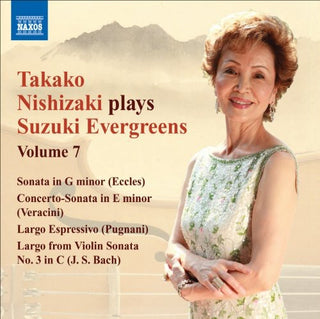the album cover for TAKAKO NISHIZAKI - Nishizaki Plays Suzuki Evergreens 7: Violin Sonata
