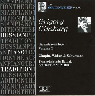 the album cover for Grigory Ginzburg - Russian Piano Tradition: Goldenweiser School