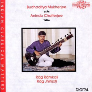 the album cover for Budhaditya Mukherjee - Rag Ramkali / Rag Jhiojoti