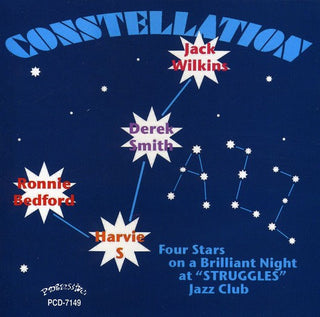 the album cover for Wilkins/Smith/Bedford - Constellation Jazz: Four Stars on Brilliant Night