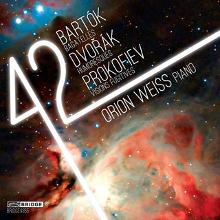 the album cover for Bach/Scriabin/Carter/Mozart - Orion Weiss in Concert