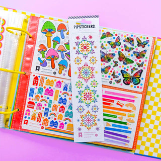 Kaleidoscope Snowflake Stickers