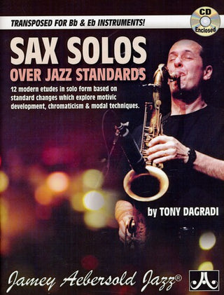 the album cover for Tony Dagradi - Sax Solos Over Jazz Standards