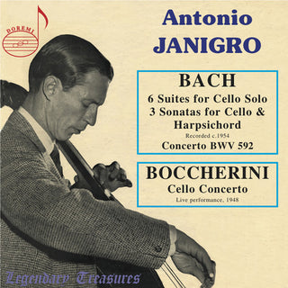 the album cover for Antonio Janigro - Plays Bach & Boccherini