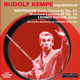 the album cover for Beethoven / Wagner / Kogan / Kempe - Violin Concerto