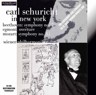 the album cover for Beethoven / Mozart / Wiener Phil / Schuricht - Egmont Overture Op 84 Symphony No 7 / Symphony 35