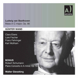 the album cover for GÃ¼nter Wand - Mass in C Major / Piano Concerto in a Major