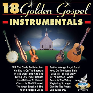 the album cover for 18 Gold Gospel Instrumentals - 18 Golden Gospel Instrumentals