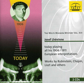 the album cover for Schlozer / Lhevinne - Welte-Mignon Mystery 16: Josef Lhevinne
