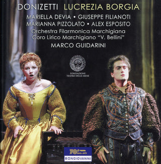 the album cover for Donizetti / Devia / Filianoti / Guidarini - Lucrezia Borgia