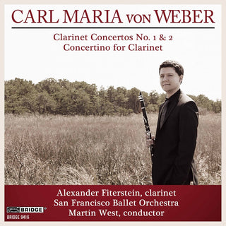 the album cover for Weber / Fiterstein / West - Clarinet Concertos