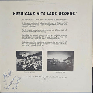 Hurricane Hatti- Shakes Up The Coconuts (Signed On Back)