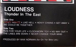 Loudness – Thunder In The East (Writing On J Card)
