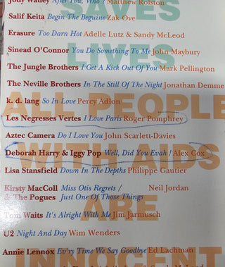 Various (File w/ Cole Porter)- Red Hot & Blue: A Tribute To Cole Porter (AIDS Research Benefit)(Box Wear, Writing On Back)